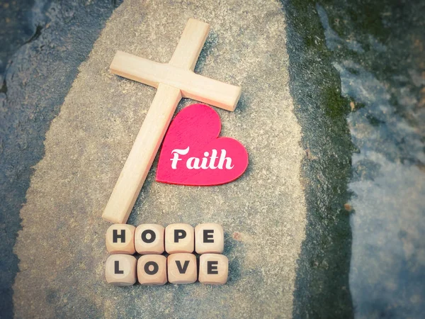 Wiara Nadzieję Miłosne Tło Tekstu Inspirująca Motywująca Koncepcja — Zdjęcie stockowe
