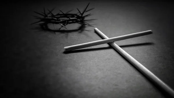 Vasten Seizoen Heilige Week Goede Vrijdag Concepten Beeld Van Kruisvorm — Stockfoto