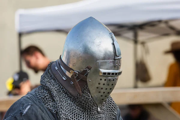 Istorical Restoration Knightly Fights Summer Time Medieval Festival Festival Medieval — Stock Photo, Image