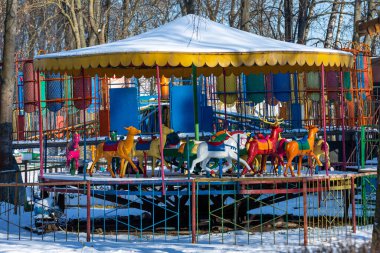 Kış parkında Atlıkarınca