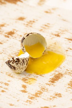 Easter quail eggs.  Spring background with small easter quail eggs. Vintage photo processing