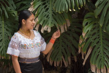 Hasta bitkilerle ve çiçeklerle ilgilenen yerli bir kadın. Küçük bir bahçe çiftliği. Yüksek kalite fotoğraf