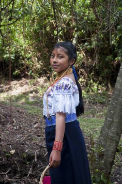 Doğayı Keşfeden Güzel Orman Yolculuğundaki Genç Yerli Gençler. Yüksek kalite fotoğraf