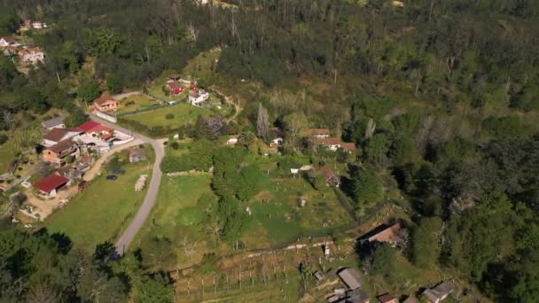 Panoramic Aerial View Hamlet Countryside Salvaterra Verona Italia — Stok Video