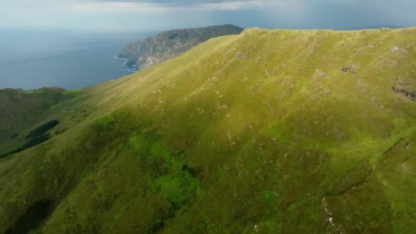 Kustnära Bergslandskap Sierra Capelada Nära Cabo Ortegal Provinsen Coruna Galicien — Stockvideo