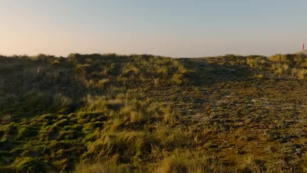 Grassy Sand Dunes Revealed Scenic Beach Laxe Corua Galicia Ισπανία — Αρχείο Βίντεο