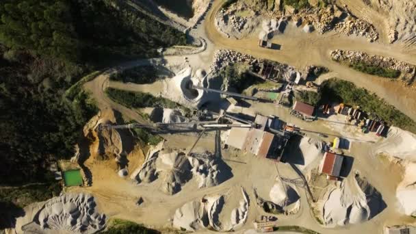 Stockpile Quarry Site Stepped Walls Castriz Spain Dalam Bahasa Inggris — Stok Video