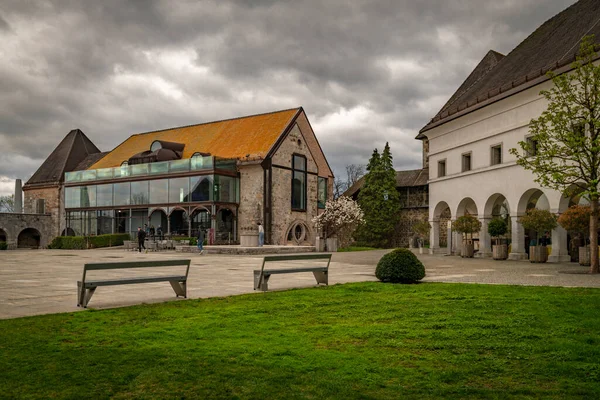 Весенний Пасмурный Вечерний Вид Главную Старую Площадь Любляны 2023 — стоковое фото