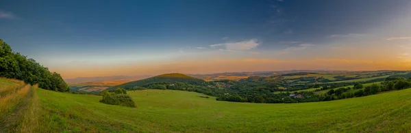 Color Evening Slovakia Part Border Bile Karpaty Mountains Hot Summer — Stock Photo, Image