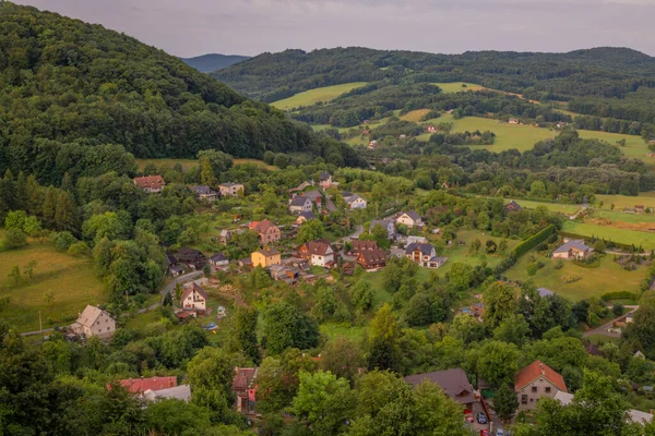 Bewolkte Ochtend Stramberk Oude Historische Stad Het Noorden Van Moravië — Stockfoto