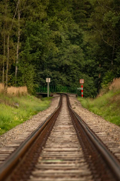 Schmalspurbahn Bei Weitra Sommer Österreich — Stockfoto