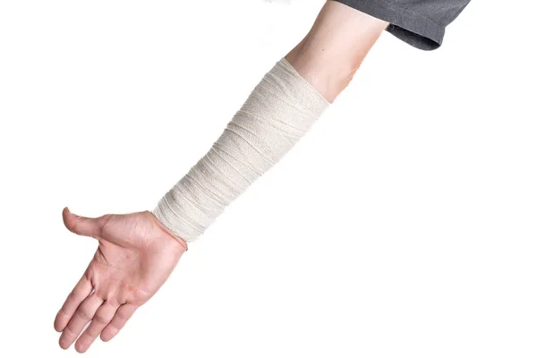 Hand in Cast on White Background Stock Photo - Image of closeup, fracture:  167244908