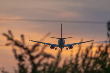 Deniz yaz hattı sıcak bir gecede Ceske Budejovice CZ 07 27 2024 'e iniyor.