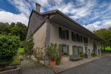 Open air museum with old rural houses and meadows in Brienz Switzerland 09 09 2025