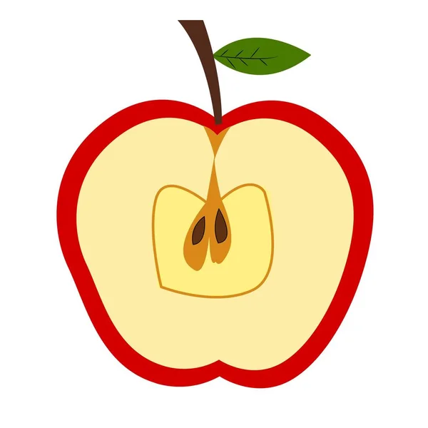 Rote Apfelscheibe Für Alle Die Einen Apfel Lieben — Stockfoto