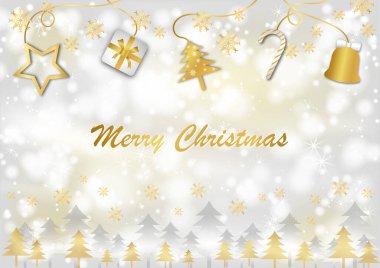 Tebrik kartı için Noel arkaplanı. Vektör İllüstrasyonu.