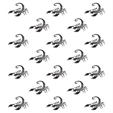 Böceklerle kusursuz şablonun vektör çizimi