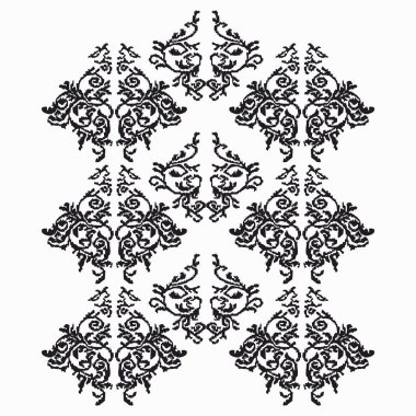 Çiçek süslemesinin vektör illüstrasyonu