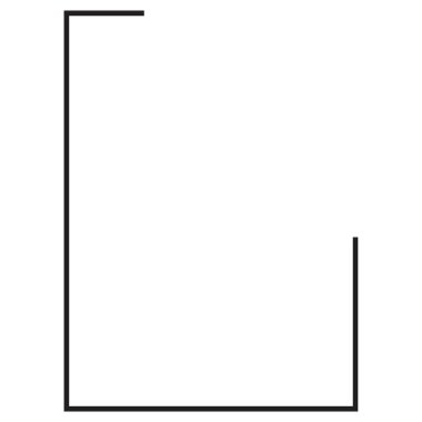 Metnin için boş alanı olan siyah beyaz çerçeve