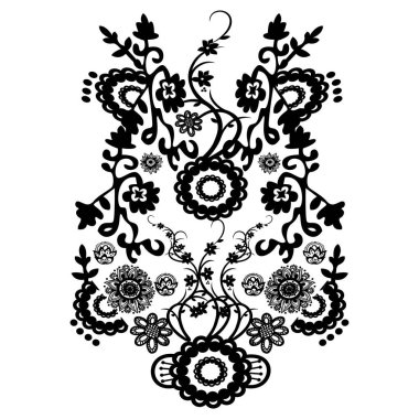 Çiçek süslemesinin vektör illüstrasyonu