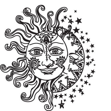 Kafatası olan bir kızın vektör çizimi