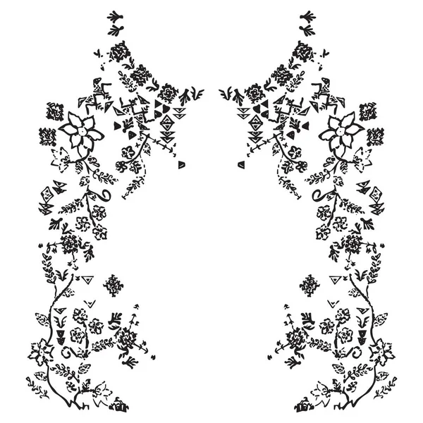 Векторна Ілюстрація Квіткової Рамки Квітами — стоковий вектор