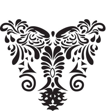 Çiçek süslemesinin vektör illüstrasyonu