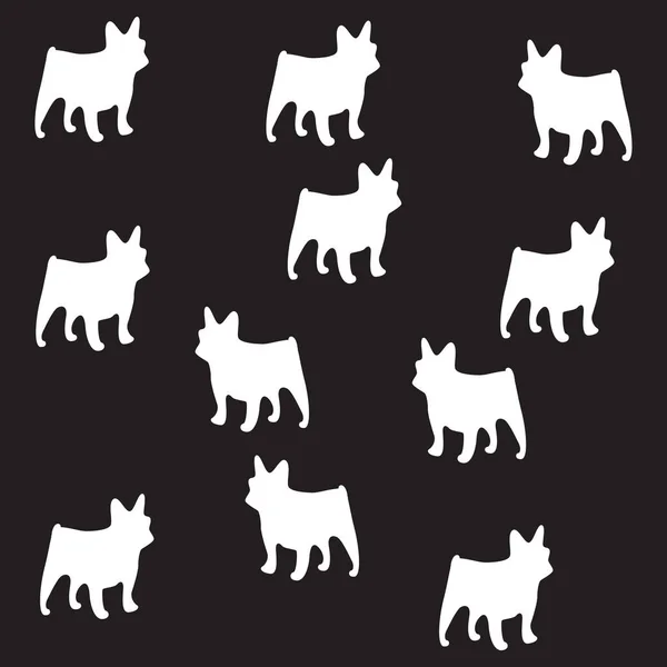 stock vector set of dogs silhouettes, vector illustration