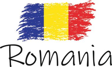 Romanya bayrak logosu ve vektörü 