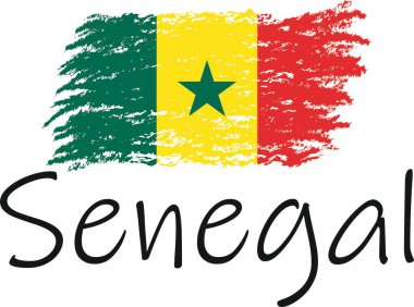 Senegal bayrak logosu ve vektörü 
