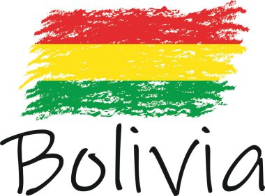 Bolivya bayrağı logosu ve vektörü 