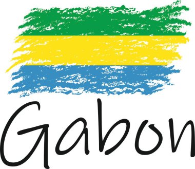 gabon bayrak logosu ve vektörü 