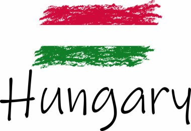 hungary bayrak logosu ve vektörü 