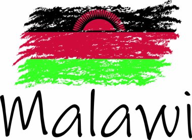 Malawi bayrak logosu ve vektörü 