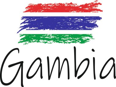 Gambiya bayrak logosu ve vektörü 