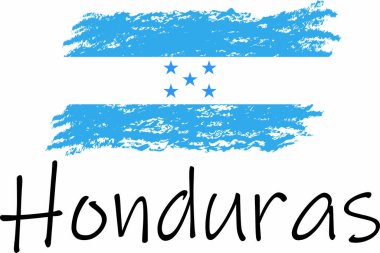 honduras bayrak logosu ve vektörü 