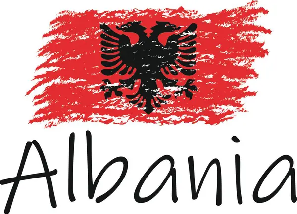 albania bayrak logosu ve vektörü 