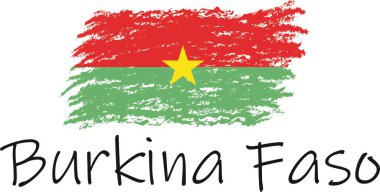 Burkina faso bayrak logosu ve vektörü 