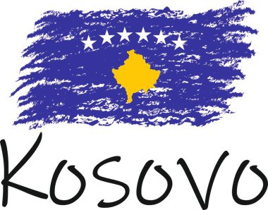 Kosova bayrağı logosu ve vektörü 
