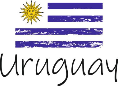 uruguay bayrak logosu ve vektörü 