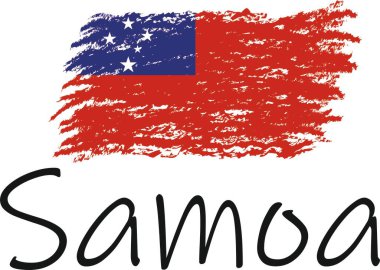 Samoa bayrak logosu ve vektörü 