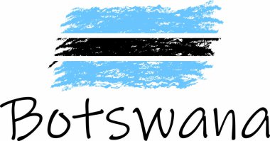 Botswana bayrak logosu ve vektörü 