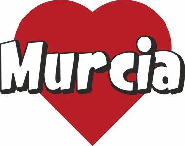 Turistik tanıtım için uygun kırmızı kalp tipografik simge tasarımlı şehir metin tasarımı