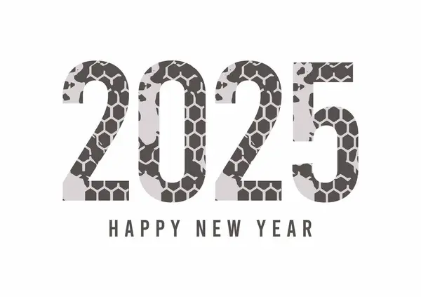 Mutlu yıllar 2025 metin tasarımı. 2025 yılının iş günlüğünün kapağı. Kaligrafi ile boyanmış metin efektleri ile mutlu yıllar 2025..