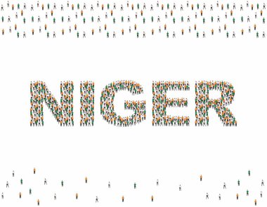 Nger bayrağı renginde büyük bir insan grubunun resmi