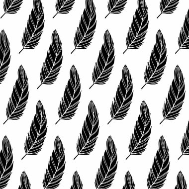 İşleme tarzında yaprakları olan klasik botanik desenli. Koyu arka planda izole edilmiş tropikal bitki dallarıyla el çizimi. Çiçek arkaplan. Doğal elementin kalem çizimi.