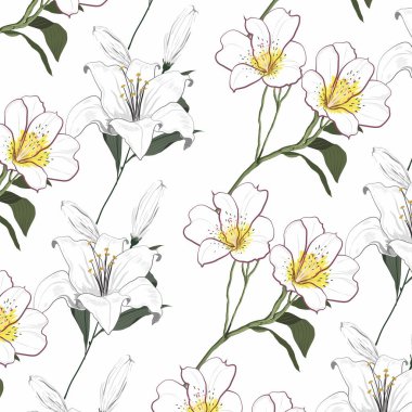 Çiçek izi. Zarif, pürüzsüz desen.