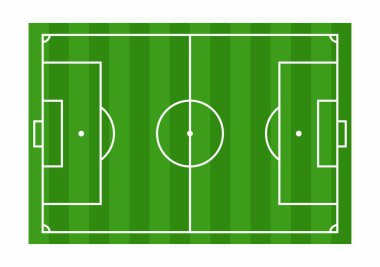 Çimen Futbol / Futbol sahası beyaz arkaplanda izole edildi