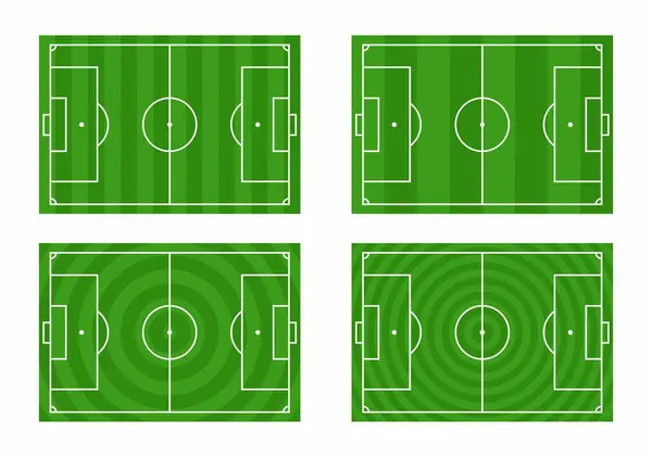 Beyaz arkaplanda izole edilmiş çimen futbol sahası