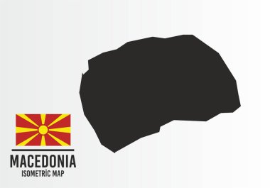 Macedona bayrağı ve harita vektörü
